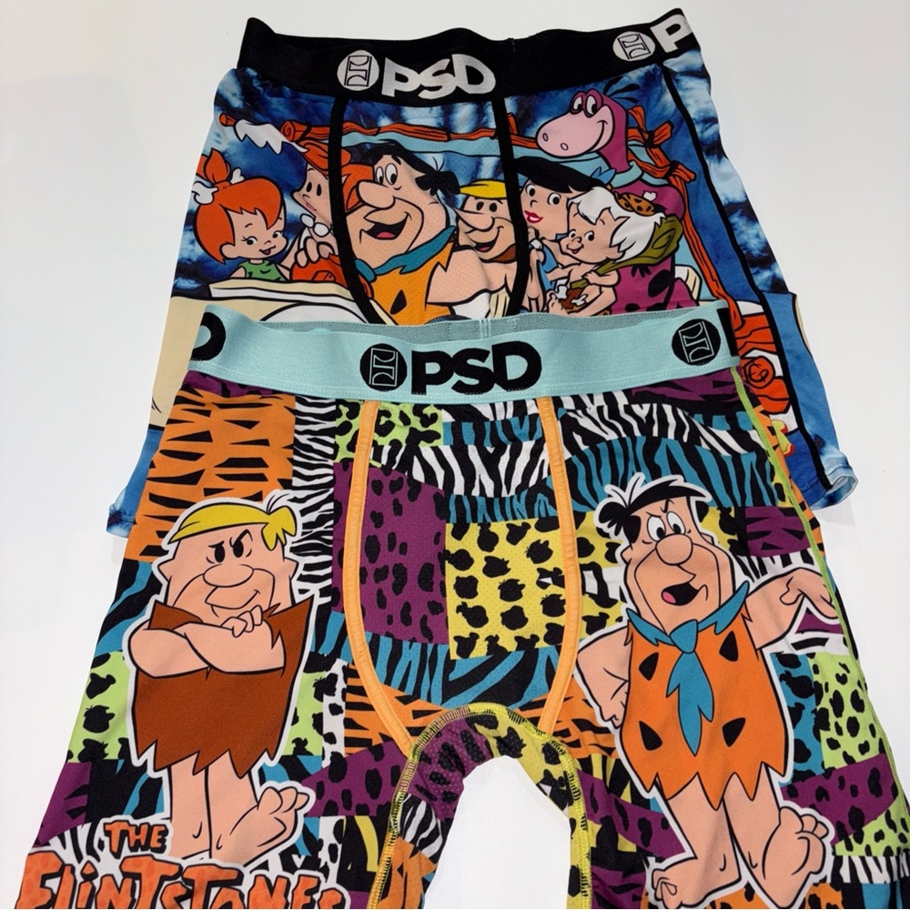 PSD Flintstones Cartoon Boxer Briefs - Multicolor - Men Medium  (2) pairs, Used